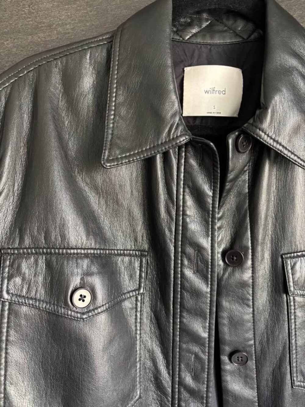 Aritzia The Ganna Leather Shacket - Picture 2 of 3